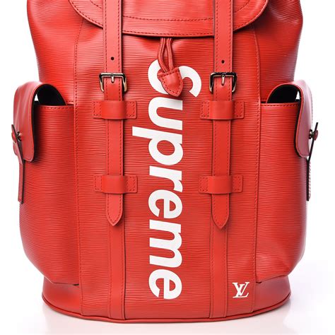 supreme red lv backpack|supreme epi backpack.